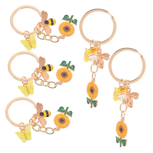 Alipis Süßer Tieranhänger - Biene Sonnenblume Bienen Schlüsselanhänger Set Frühling Geldbörse Charm Alipis Süßer Tieranhänger - Biene Sonnenblume Bienen Schlüsselanhänger Set Frühling Geldbörse Charm von Alipis