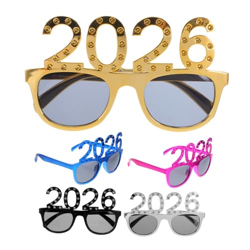 Alipis 5 Stück Teiliges Partybrille mit Funkelnden Strasssteinen Robuste Kunststoff Zahlenbrillen für Silvester Geburtstagsfeiern und Festliche Anlässe Bunte Neujahrs Accessoires Alipis 5 Stück Teiliges Partybrille mit Funkelnden Strasssteinen Robuste Kunststoff Zahlenbrillen für Silvester Geburtstagsfeiern und Festliche Anlässe Bunte Neujahrs Accessoires von Alipis