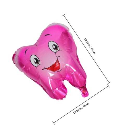 Alipis 5 Stück Teiliges Shower Luftballon Cartoon Zahnform Partydekoration für Geburtstag Shower Vielseitig Einsetzbar Einfach Aufzublasen Niedliche Babyparty Deko von Alipis