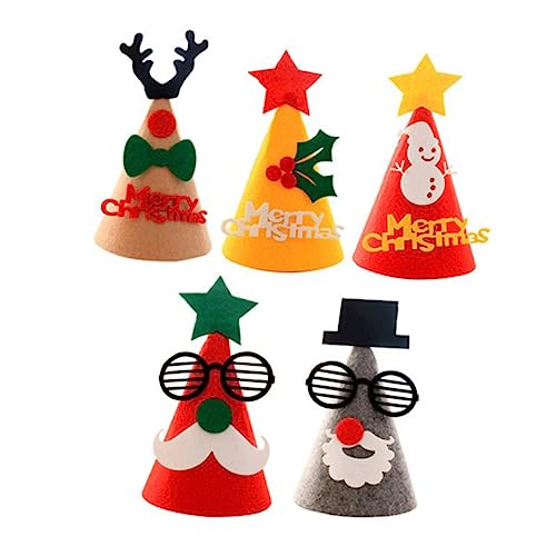 Alipis 5 Stück Teiliges Weihnachtliche Stoffhüte Komfortabel Robust für Erwachsene Lustige Partyhut Kopfbedeckung für Weihnachtsfeier Fotorequisiten Kostümfreundlich und Warm von Alipis