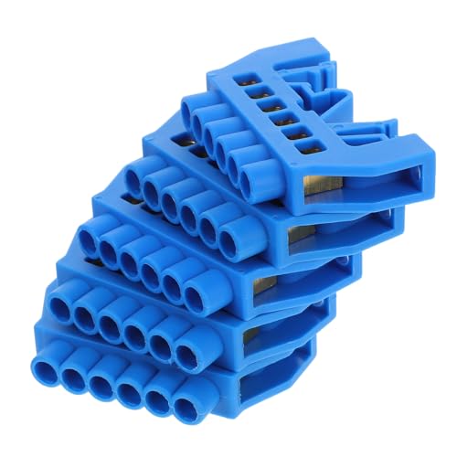 Alipis 5 Stücke Klemmenblock Sammelschiene - 6 Positionen Schraube Messing Klemmen Erdungsstreifen Blockanschluss von Alipis