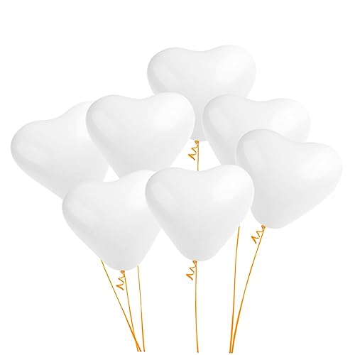 Alipis 50 Stück 10 Latexballon Luftballons Partyballon Partydekoration Schmücken Weiß Emulsion von Alipis