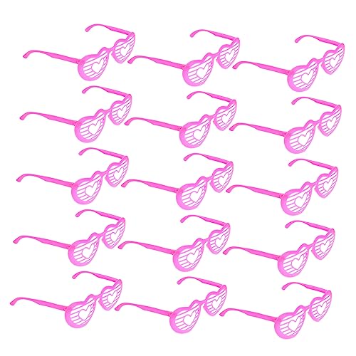Alipis 50 Stück Herzförmige Kinderbrille Heart Partybrille Plastikbrille für Partyzubehör für Geburtstagsfeiern Hochzeiten und Kostümpartys Zufällige Farbe von Alipis