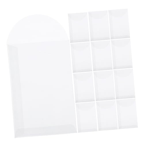 Alipis 50 Stück Kleine Halbtransparente Papierumschläge Wiederverwendbare Knopfaufbewahrungstüten Flache Verpackungsbeutel für Bastelprojekte Umweltfreundliche Mini Papiertüten zur von Alipis