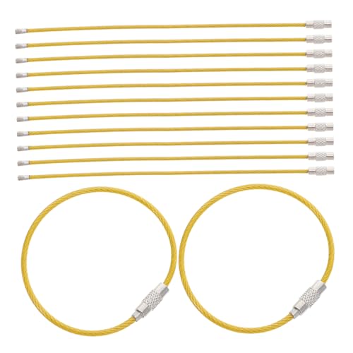 Alipis 50 Stück Pvc-beschichtete Stahl-draht Schlüsselringe Robuste Kabelschlaufen Große Metallringe Vielseitige Verbindungselemente für Gepäck Taschen Schlüssel Handgefertigt Sicher und von Alipis