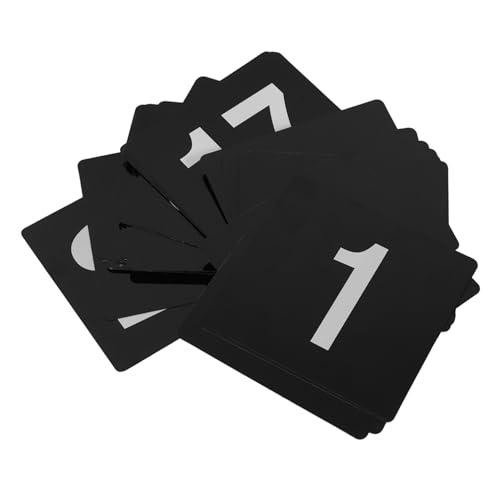 Alipis 50 Stück Tabellennummer Tischbestuhlungskarten Tischkarten zum Sitzen Restauranttischschilder doppelseitige Tischschilder Platzkarten für Hochzeitsfeiern PVC Schwarz Alipis 50 Stück Tabellennummer Tischbestuhlungskarten Tischkarten zum Sitzen Restauranttischschilder doppelseitige Tischschilder Platzkarten für Hochzeitsfeiern PVC Schwarz von Alipis