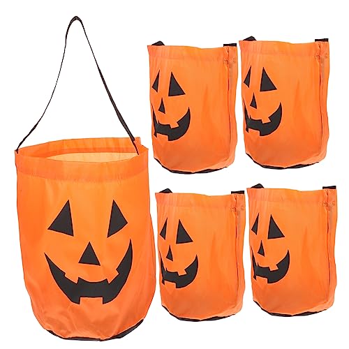 Alipis 5Stücke Halloween Geschenktüten Kreative Kürbis Beutel für Süßigkeiten und Kleine Vielseitig Einsetzbar für Halloween Partys Geburtstagsfeiern und Besondere Anlässe von Alipis