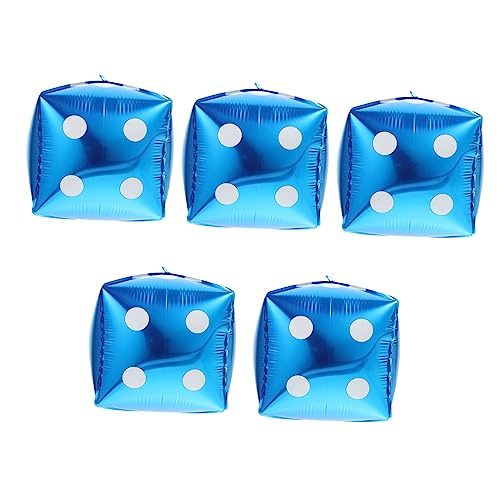 Alipis 5Stücke Würfelfolienballons Party Für Poker Themenfeiern Einfache Handhabung Vielseitig Einsetzbar Als Fotorequisiten Oder Raumdekoration von Alipis