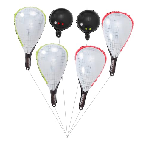 Alipis 6 Stück Aufblasbare Squash Schläger Ballons für Sport Themengeburtstag Deko für Männer Frauen und Leicht Vielseitig Einsetzbar von Alipis