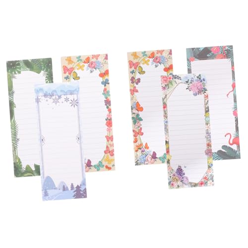 Alipis 6 Stück Magnetisches Notiz buch klebrig Pads magnetische Notizbilder Einkaufsliste Magnetauflage Notizblock für Kühlschrank Einkaufsliste Notizblock Erinnerungsnotiz Papier von Alipis