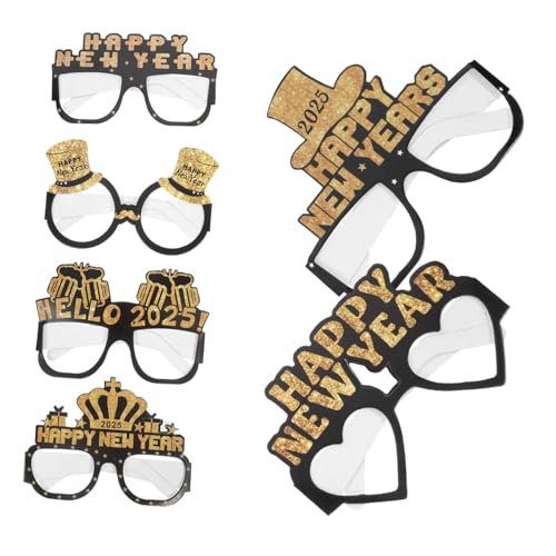 Alipis 6 Stück Neujahrs-papierbrillen Silvester Party Foto-requisiten Lustige Happy Year Brillen für Erwachsene und Jugendliche Festliche Eyeglasses Alipis 6 Stück Neujahrs-papierbrillen Silvester Party Foto-requisiten Lustige Happy Year Brillen für Erwachsene und Jugendliche Festliche Eyeglasses von Alipis