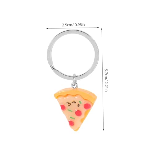 Alipis 6 Stück Realistischer Pizza Schlüsselanhänger aus Harz und Legierung Vielseitiger Schlüsselanhänger und Taschenanhänger Robuste Food Charms als Partygeschenk für Jungen und von Alipis