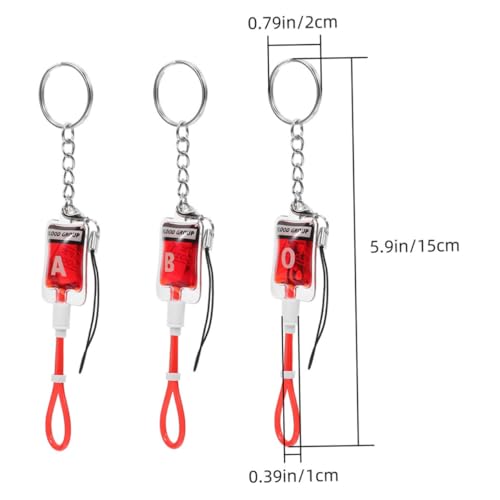 Alipis 6 Stück Teiliges Blutgruppen Schlüsselanhänger mit Design Gothic Halloween Party Accessoires Vielseitige Anhänger für Schlüssel und Handy Originelle Party Mitgebsel B Typen von Alipis