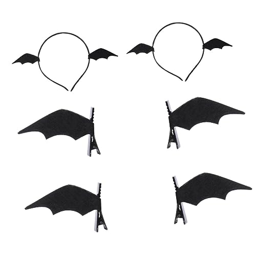 Alipis 6 Stück Teiliges Halloween Fledermausflügel Haaraccessoire Haarreif und Haarklammern für Kostümparty für Erwachsene und Leicht und Tragbar Alipis 6 Stück Teiliges Halloween Fledermausflügel Haaraccessoire Haarreif und Haarklammern für Kostümparty für Erwachsene und Leicht und Tragbar von Alipis