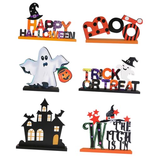 Alipis 6 Stück Teiliges Halloween Tischdeko Holz Schild für Halloween Feier Langlebige und Vielseitige Tischmittelstücke Geeignet für Zuhause Geschäfte und Hotels Alipis 6 Stück Teiliges Halloween Tischdeko Holz Schild für Halloween Feier Langlebige und Vielseitige Tischmittelstücke Geeignet für Zuhause Geschäfte und Hotels von Alipis