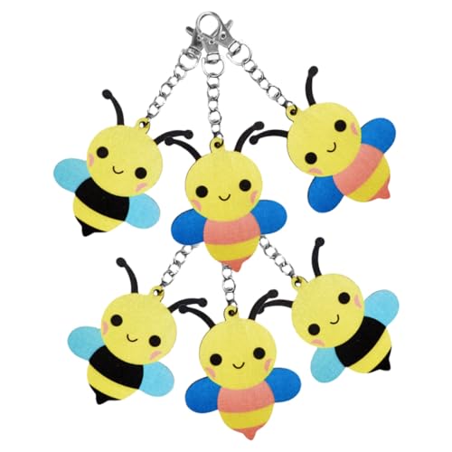 Alipis 6 Stück Teiliges Holz Bienen Schlüsselanhänger Süße Cartoon Biene Anhänger Leichte Tasche Dekoration Praktische Geschenke für Schulkinder und Partyfüllungen Alipis 6 Stück Teiliges Holz Bienen Schlüsselanhänger Süße Cartoon Biene Anhänger Leichte Tasche Dekoration Praktische Geschenke für Schulkinder und Partyfüllungen von Alipis