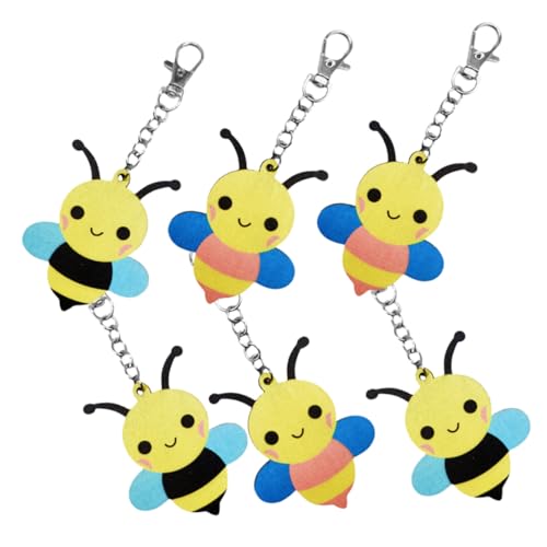 Alipis 6 Stück Teiliges Holz Schlüsselanhänger Biene Anhänger Cartoon Design Leicht und Robust Taschen und Schlüsseldeko als Partygeschenk und Accessoire Alipis 6 Stück Teiliges Holz Schlüsselanhänger Biene Anhänger Cartoon Design Leicht und Robust Taschen und Schlüsseldeko als Partygeschenk und Accessoire von Alipis
