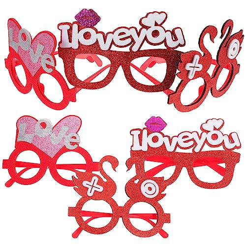Alipis 6 Stück Teiliges Valentinstag Partybrillen Herzform Lustige Foto Requisiten Brillengestelle für und Kostümaccessoires Alipis 6 Stück Teiliges Valentinstag Partybrillen Herzform Lustige Foto Requisiten Brillengestelle für und Kostümaccessoires von Alipis