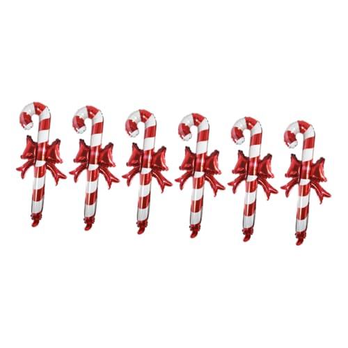 Alipis 6 Stück Weihnachtsballons Zuckerstangen Design Kreative Handliche und Luftgefüllte Süßigkeiten Ballons für Festliche Dekorationen und Xmas Partys Alipis 6 Stück Weihnachtsballons Zuckerstangen Design Kreative Handliche und Luftgefüllte Süßigkeiten Ballons für Festliche Dekorationen und Xmas Partys von Alipis