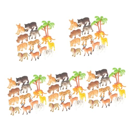 Alipis 60 Stk Tiermodell Miniaturfiguren zootierfiguren Miniaturtiere Giraffenfiguren Spielzeuge Modelle kleine Tiere Wüstentierfiguren wild Statue schmücken Dekorationen Plastik von Alipis