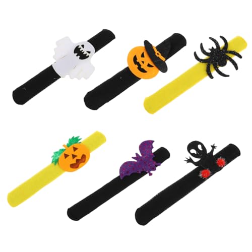 Alipis 6Stücke Halloween Schnapparmbänder Mit Kürbis Fledermaus Und Lustiges Partyzubehör Für Kindergeburtstage Und Halloween Feiern von Alipis