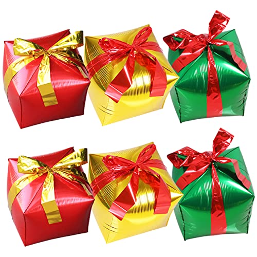Alipis 6Stücke Quadratische Aluminiumfolienballons Und Weihnachts Und Geburtstagsfeierdekoration Hochwertige Partyaccessoires Für Fröhliche Anlässe von Alipis
