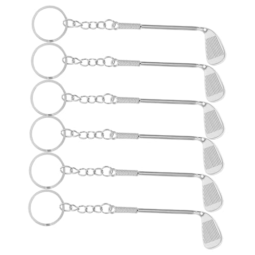 Alipis 6Stücke Teiliges Golfschläger Schlüsselanhänger aus Sport für Golfliebhaber Taschen Charms Geschenkidee für Partys und Besondere von Alipis
