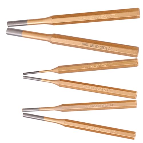 Alipis 6Stücke Teiliges Pin Punch Set Präzise Metallstempel Für Holzarbeiten Kfz Gefertigt Aus Hochfestem Für Einfache Handhabung Langlebige Nutzung von Alipis