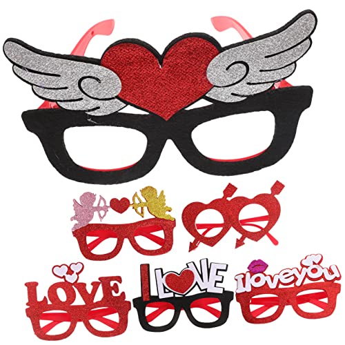 Alipis 6Stücke Valentinstag Partybrillen Herzform Sonnenbrillen Für Valentinstag Karneval Und Kostümpartys Partyaccessoires Für Unvergessliche Feiern von Alipis