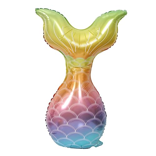 Alipis 6pcs Schönheit Fischschwanz Ballons Meerjungfrau Thema Aluminium Folie Dekorationen Für Party von Alipis