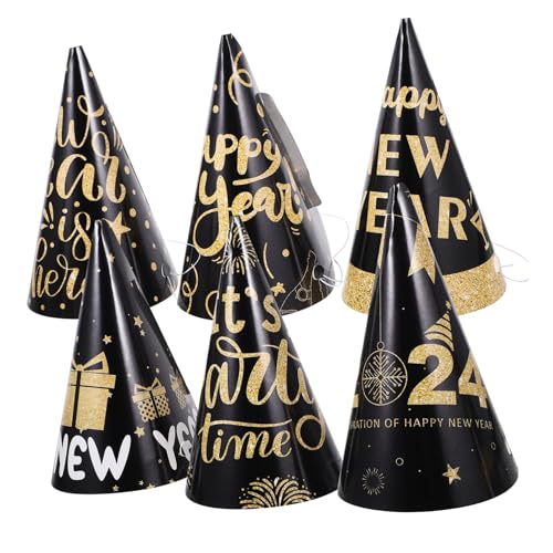 Alipis Party- Für Neujahrsfeiern 6 Partyhüte Aus Papier Für Die Feierlichkeiten 2024 Party-zubehör Alipis Party- Für Neujahrsfeiern 6 Partyhüte Aus Papier Für Die Feierlichkeiten 2024 Party-zubehör von Alipis