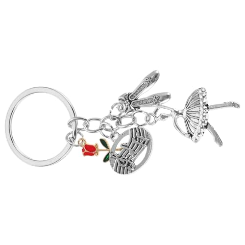 Alipis 6stücke Ballerina-schlüsselanhänger Mit Ballettschuhen Und Rosen Anhänger Für Frauen Tanzliebhaber Accessoire Zur Handtasche Dekoration von Alipis