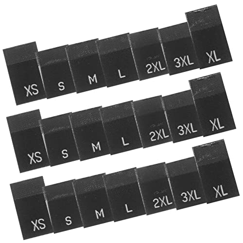 Alipis 700 Stück Größenmarkierungsstoff Stoffetiketten Kleidungsetiketten Bekleidungsetikett Kennzeichnung Für Kleidung Tags Für Die Kennzeichnung Kleidungsgrößen -tags Schwarz Polyester von Alipis