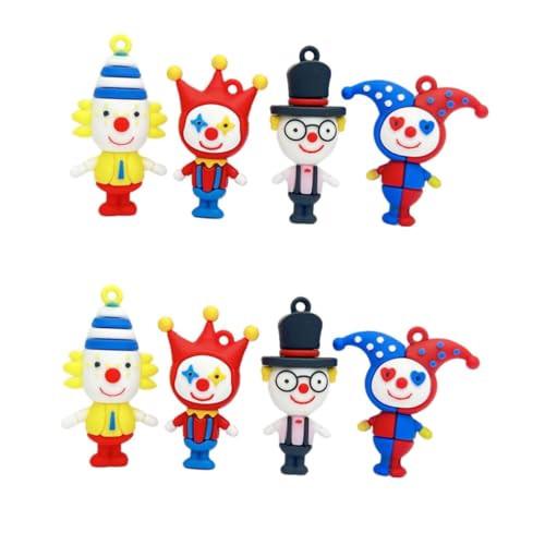 Alipis 8 Stk Clown-anhänger Schlüsselanhänger Anhänger Zum Aufhängen Einer Tasche Dekorative Hängende Verzierung Schlüsselverschönerung Clown-charme Weiches Gummi Schmuck Plastik von Alipis