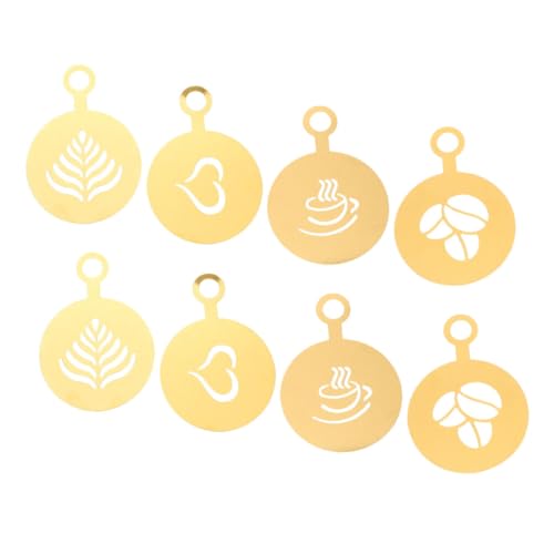 Alipis 8 Stück Edelstahl Kaffee Schablonen Wiederverwendbare Latte Art Vorlagen mit Eleganten Mustern Robust und Lebensmittelecht Einfach zu Reinigen für Cappuccino und Kuchen Dekoration Alipis 8 Stück Edelstahl Kaffee Schablonen Wiederverwendbare Latte Art Vorlagen mit Eleganten Mustern Robust und Lebensmittelecht Einfach zu Reinigen für Cappuccino und Kuchen Dekoration von Alipis