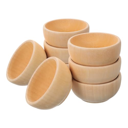 Alipis 8 Stück Hölzerne Kleine Hölzerne Schüssel Set Diy Liefert Mini-besteck Holz von Alipis