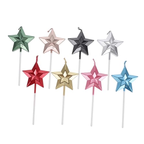 Alipis 8 Stück Teiliges Set Stern Geburtstagskerzen für Torten Party Cake Toppers Bunte Farben Kreative Tortendeko für Hochzeit Dessertshop Valentinstag Feier Alipis 8 Stück Teiliges Set Stern Geburtstagskerzen für Torten Party Cake Toppers Bunte Farben Kreative Tortendeko für Hochzeit Dessertshop Valentinstag Feier von Alipis