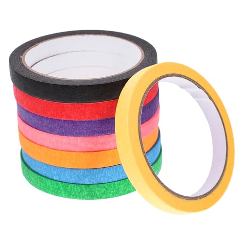 Alipis 8Rollen Farbiges Klebeband Vielseitiges Papierband Für Malerei Bastelprojekte DIY Für Schule Zuhause von Alipis