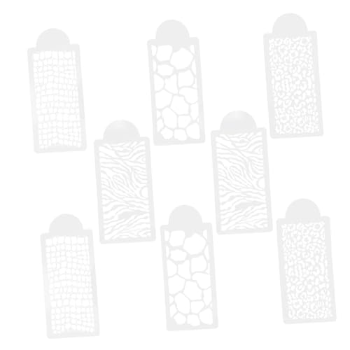 Alipis 8Stücke DIY Kuchen Dekoration Schablonen mit Leopardenmuster Wiederverwendbare Druckvorlagen aus Pet Kreative Designs für Tortenverzierung von Alipis