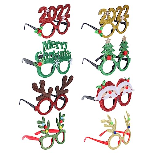 Alipis 8Stücke Kreative Party Foto Gläser Aus Lustige Brillen Für Weihnachtsfeiern Und Neujahrsparty Requisiten Für Unvergessliche Erinnerungen Und Festliche von Alipis