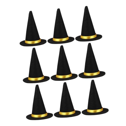 Alipis 9 Stück Teiliges Mini Hexenhüte Schwarze Flaschenverschlüsse für Halloween Dekorationen Leichte Partyhüte für Bastelprojekte und Festlichkeiten für Weinflaschen und Geschenktüten von Alipis