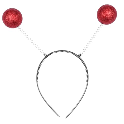 Alipis Alien-Stirnband alien haarreif alien headband alien kopf bopper dekorative Haargummi Tiara außerirdische Haarbänder Gastgeschenke Weihnachten Stirnband Kugelkopf Schaumkugel rot von Alipis