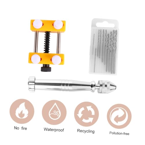Alipis Aluminiumlegierung Handbohrer mit Bohrern Mini Schmuckbohrer Kunststoffbohrwerkzeug für Präzises Bohren von Walnuss Horn und Mehr Alipis Aluminiumlegierung Handbohrer mit Bohrern Mini Schmuckbohrer Kunststoffbohrwerkzeug für Präzises Bohren von Walnuss Horn und Mehr von Alipis
