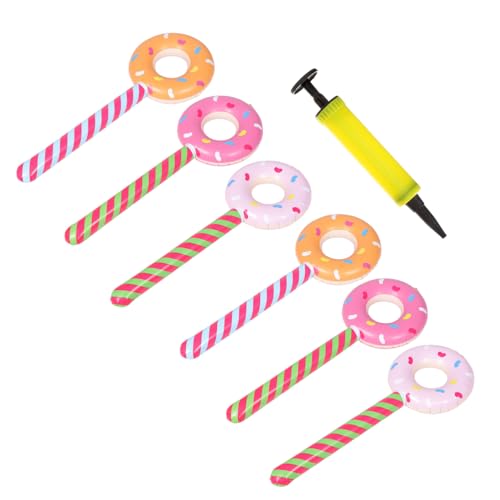 Alipis Aufblasbare Donut Lutscher Sticks in Violett Gelb mit Pumpe Wiederverwendbare Auslaufsichere Partyspielzeuge für Geburtstags Festdekoration Alipis Aufblasbare Donut Lutscher Sticks in Violett Gelb mit Pumpe Wiederverwendbare Auslaufsichere Partyspielzeuge für Geburtstags Festdekoration von Alipis