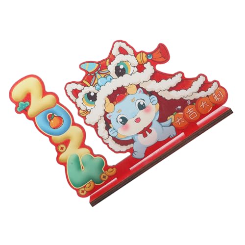 Alipis Chinesisches Neujahr Holzdekoration Drachen Tischornament Frühlingsfest Partydeko Lunar Year Festliche Holzfigur für Schreibtisch und Kassenbereich Alipis Chinesisches Neujahr Holzdekoration Drachen Tischornament Frühlingsfest Partydeko Lunar Year Festliche Holzfigur für Schreibtisch und Kassenbereich von Alipis