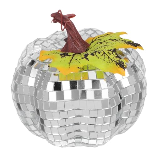 Alipis Discokugel-kürbis- : Reflektierender Spiegel, Künstliches Gemüse, 70er-Jahre-Party-Dekoration Für Hochzeitstisch-mittelstück, Halloween, Thanksgiving, Bauernhaus-Ernte- von Alipis
