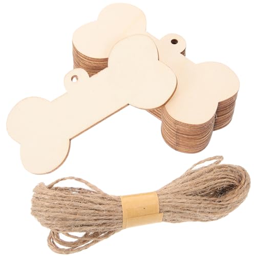 Alipis Diy Hundeknochen Holzanhänger mit Juteband Unbehandelte Holzscheiben zum Bemalen Dekorative Namensschilder und Bastelzubehör für Haustier Dekoration und Kreative Handarbeiten Alipis Diy Hundeknochen Holzanhänger mit Juteband Unbehandelte Holzscheiben zum Bemalen Dekorative Namensschilder und Bastelzubehör für Haustier Dekoration und Kreative Handarbeiten von Alipis