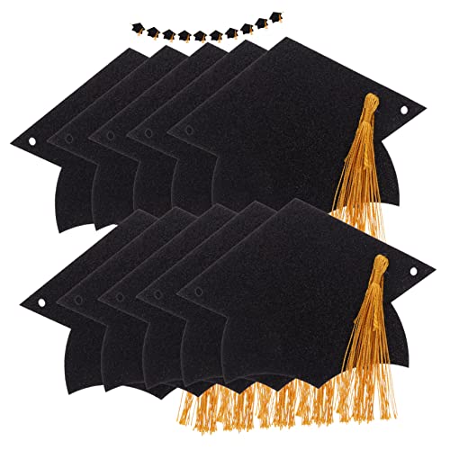 Alipis Doktorhut Ziehen College-abschlussbanner Abschlussdekorationen 2023 Abschlusskappen-banner Abschluss Hut Girlande Grad Dekoration Quaste Garland Grad-banner Black Papier Alipis Doktorhut Ziehen College-abschlussbanner Abschlussdekorationen 2023 Abschlusskappen-banner Abschluss Hut Girlande Grad Dekoration Quaste Garland Grad-banner Black Papier von Alipis