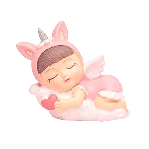 Alipis Einhorn Mädchen Figurine Aus Harz Tortenaufsatz Für Kindergeburtstage Auto-Dekoration Vielseitig Einsetzbar Für -projekte Und Miniaturgärten Zufällige Haarfarbe Süße Deko von Alipis