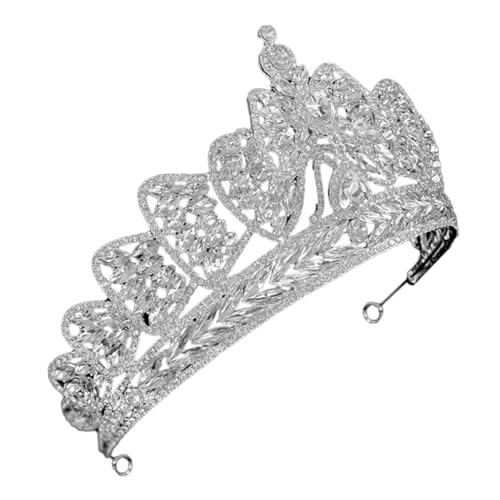 Alipis Elegant Crystal Bow Tiara For Women Shiny Wedding Crown Hair Accessory For Bridal Parties And Special Occasions von Alipis